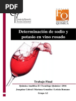 Determinacion de Potasio en Vino