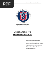 Informe Dureza Ciencia de Los Materiales Uls