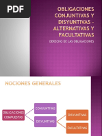 Obligaciones Conjuntivas y Disyuntivas Alternativas y Facultativas