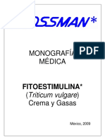 Monografía Médica. Fitoestimulina - (Triticum Vulgare) Crema y Gasas