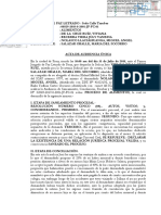 Modelo de Acta de Audiencia Única de Alimentos