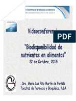 Biodisponibilidad de Nutrientes en Alimentos PDF