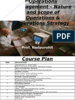 Operations Management - Nature & Scope of Operations & Operations Strategy, 2010, SIMSR