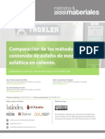 Comparación de Los Métodos de Contenido de Asfalto de Mezcla Asfáltica en Caliente