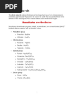 LECTURE 1 Kinds of Minerals