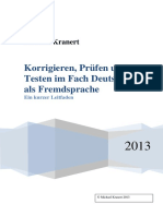 Korrigieren, Prüfen Und Testen Im Fach Deutsch Als Fremdsprache. Ein Kurzer Leitfaden.