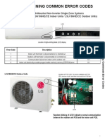 LG Air Conditioners Common Error Codes