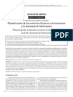 2016 Planificacion de Los Servicios Tecnicos A Los Tractores y La Demanda de Lubricantes