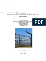 Solar Energy Lecture Notes Modeling and Analysis of Photovoltaic and Electrochemical Solar Energy Systems