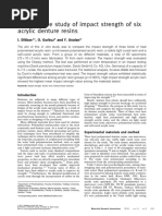 Comparative Study of Impact Strength of Six Acrylic Denture Resins