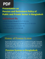 Presentation On Pension and Retirement Policy of Public and Private Sector in Bangladesh