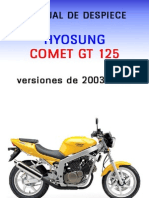 Manual Despiece Hyosung Comet Gt125