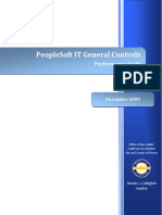 Peoplesoft It General Controls: Performance Audit