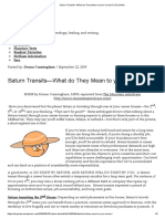 CUNNINGHAM - Saturn Transits-What Do They Mean To Your Career