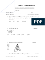 Examen III Unidad de Razonamiento Matematico Primero de Secundaria