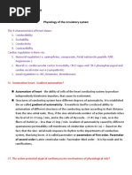 Cardio-Physiology Exam Questions