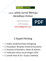 Tata Kelola Jurnal Menuju Akreditasi Online