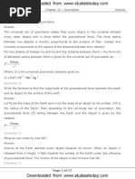 Class 9 NCERT Solutions Gravitation