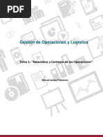 Tema 1 - Gestion de Operaciones y Logistica - Naturaleza y Contexto de Las Operaciones