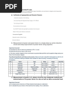 Basic Electricals Instruments Spesifications