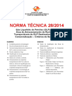 NT 28 - 2014 Gas Liquefeito de Petroleo Parte 2 - Armazenamento de Recipiente Transportavel de GLP PDF