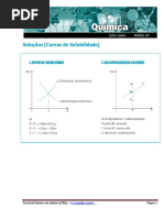 Soluções (Curvas de Solubilidade)