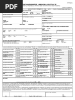 Application Form For A Medical Certificate: Family History of