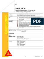 Sikatop Seal 109 Hi: Elastic, Liquid Applied Crack Bridging, 2 Pack Acrylic Cementitious Waterproofing Coating System