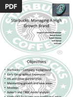 Starbucks: Managing A High Growth Brand: Group 9: Indraneel Mukherjee Rakesh Kumar Rakesh Sharma Sunil Bansal Sunil Jain