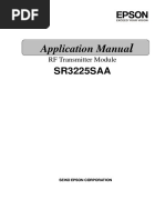 RF Transmitter Module Application Manual SR3225SAA SR3225SAA