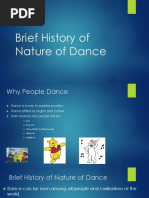 Brief History of Nature of Dance