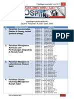 Jadwal Pelatihan Rumah Sakit 2019