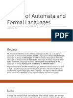 Theory of Automata and Formal Languages