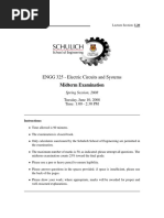 ENGG 325 - Electric Circuits and Systems Midterm Examination