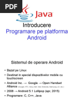 Introducere: Programare Pe Platforma Android