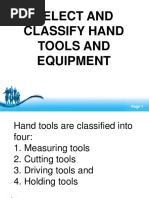 Select and Classify Hand Tools and Equipment: Free Powerpoint Templates