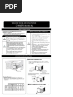 Owner'S Manual: Window Room Air Conditioner