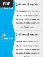 Certificate of Completion