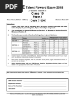 Class 10th Ftre 2018 Paper