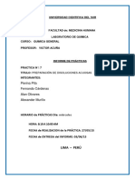 PREPARACION DE DISOLUCIONES ACUOSAS Informe 7 Quimica