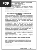 Que Instituciones Políticas Creo La Asamblea Constituyente Del Ecuador de 1830