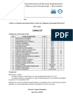 Lista Studenti Caminul A10