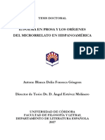 El Poema en Prosa y Los Orígenes Del Microrrelato en Hispanoamérica