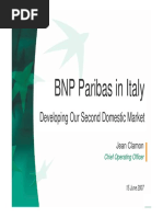 BNP Paribas in Italy: Developing Our Second Domestic Market