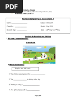 Pearl School, Doha Academic Year 2018-19 Revision/Sample Paper Assessment - 1