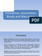 Insurance, Bonds, Gurantees