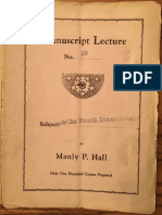 Hall, Manly P. - Manuscript Lectures No.18 - The Fourth Dimension and The Third Eye PDF