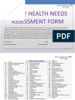 Family Health Needs Assessment Form PDF