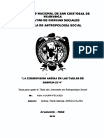 Tesis Cosmovisión Andina en Las Tablas de Sarhua