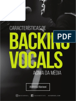 Caracteristicas de Backing Vocals Acima Da Média